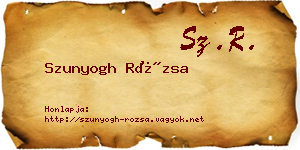 Szunyogh Rózsa névjegykártya
